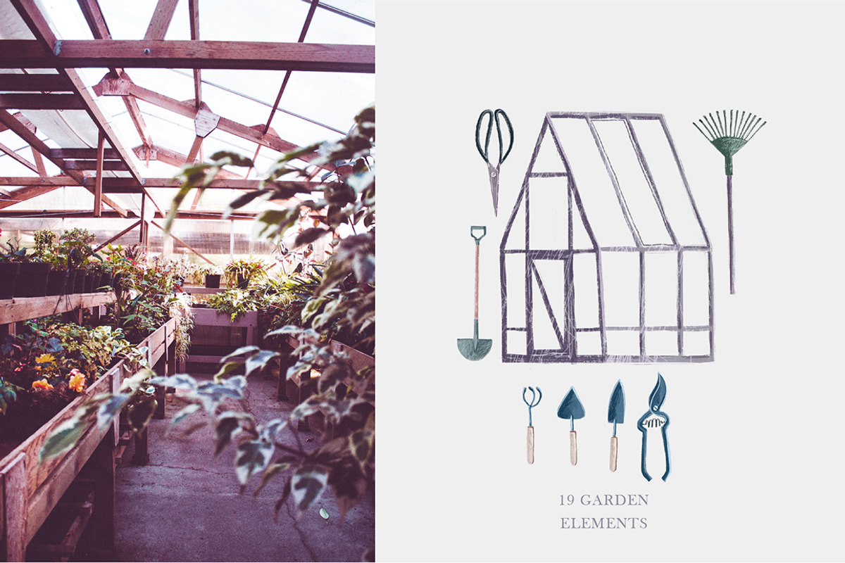 Witch Garden. Clipart set, an Illustration by Dinkoobraz (Photo 8 of 10)