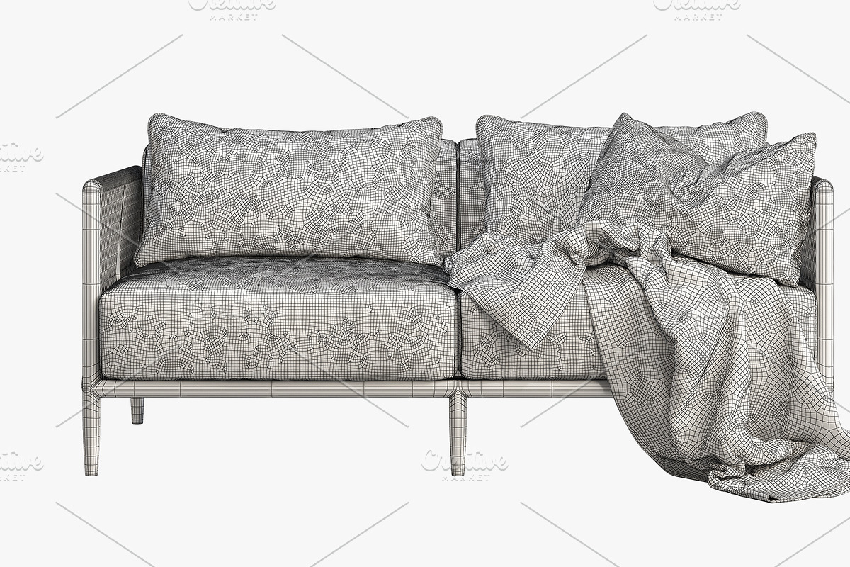 Brown Jordan Maldives Loveseat Sofa, a Furniture 3D Model by 3dmitruk (Photo 10 of 11)