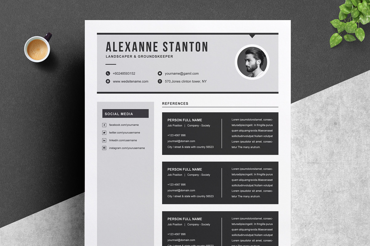Resume Template, a Resume Template by ResumeInventor (Photo 4 of 6)