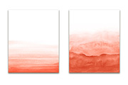 Coral ombre watercolor, a Texture Graphic by GraphicRain (Thumbnail 5 of 5)