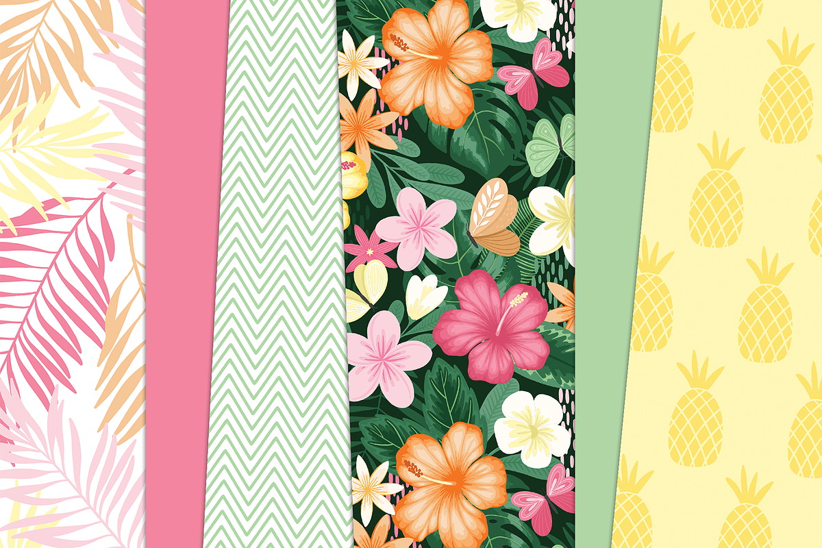 Summer Tropical Digital Bundle, a Pattern Graphic by Paper Starr Studio (Photo 4 of 8)
