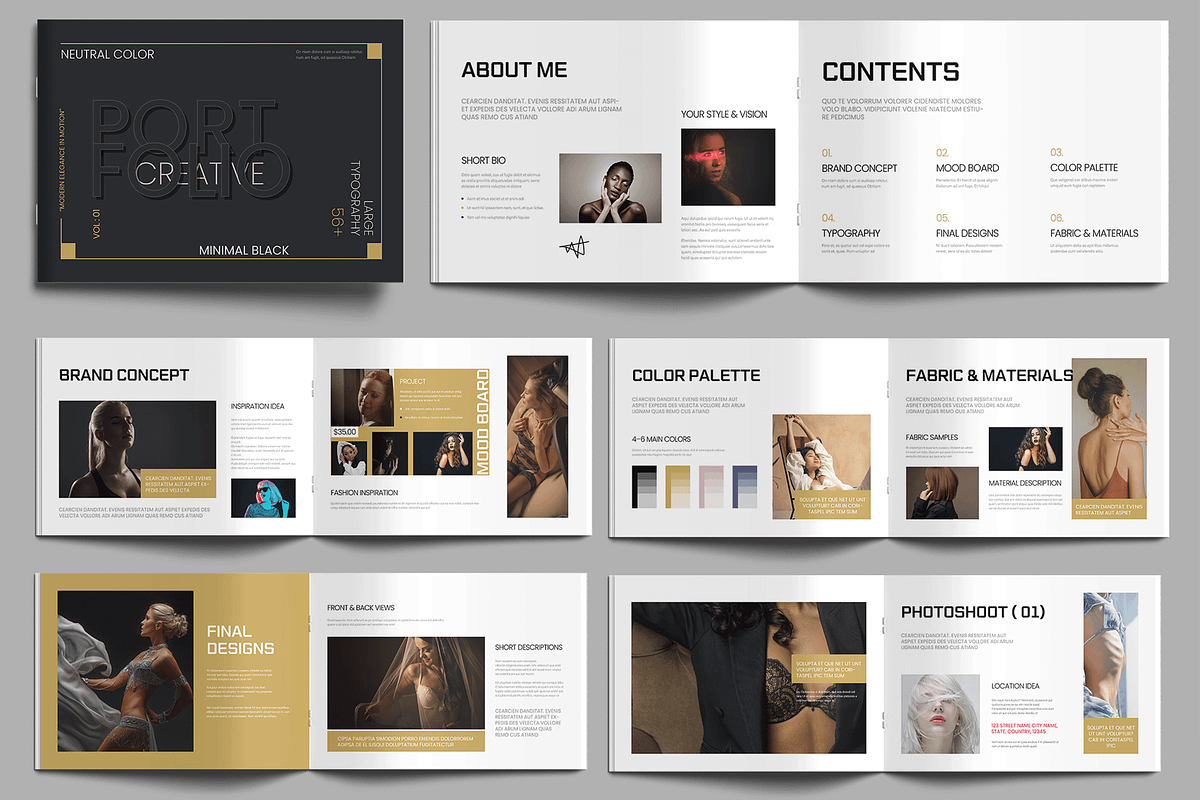 Fashion Portfolio Lookbook Template, a Brochure Template by MightyDesign (Photo 1 of 8)