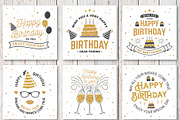Happy Birthday Collection, a Card Template by sivVector (Thumbnail 2 of 5)