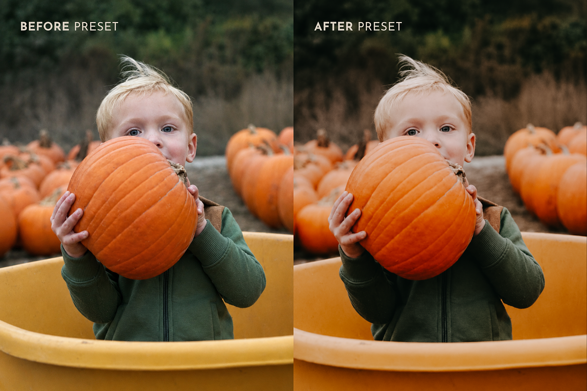 Pumpkin & Caramel Lightroom Presets, a Preset Add-On by Oak Digital Studios (Photo 7 of 9)