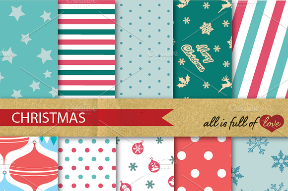 Christmas Digital Background Pattern