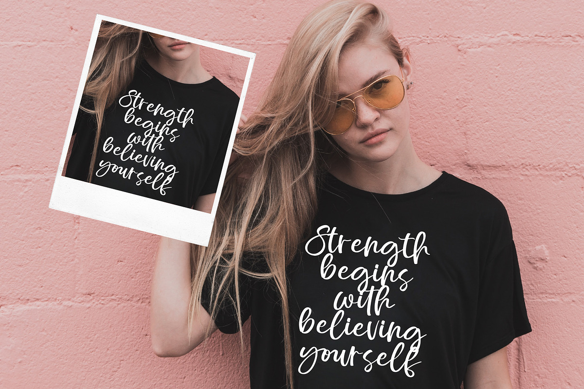 Sugar Blushy Modern Handwritten, a Script Font by Letterena Studios Script (Photo 7 of 10)