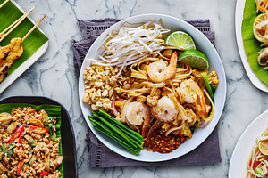 assorted thai food