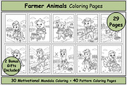 Farmer Animal Coloring Book for Kids, an Animal Illustration by Lamia Emad (Thumbnail 1 of 5)