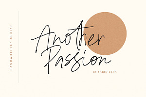 Another Passion - Handwritten Font