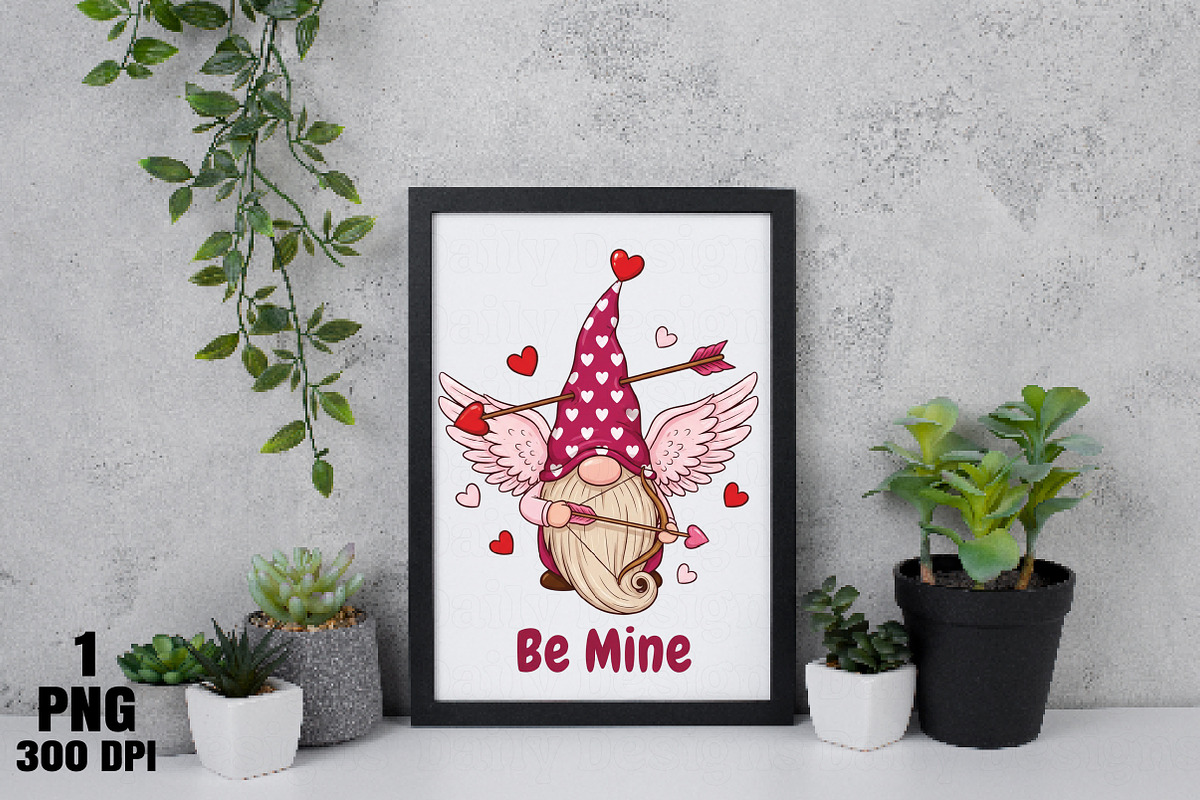 Be Mine Gnome Valentines Png, an Illustration by Daily.Designs (Photo 5 of 5)