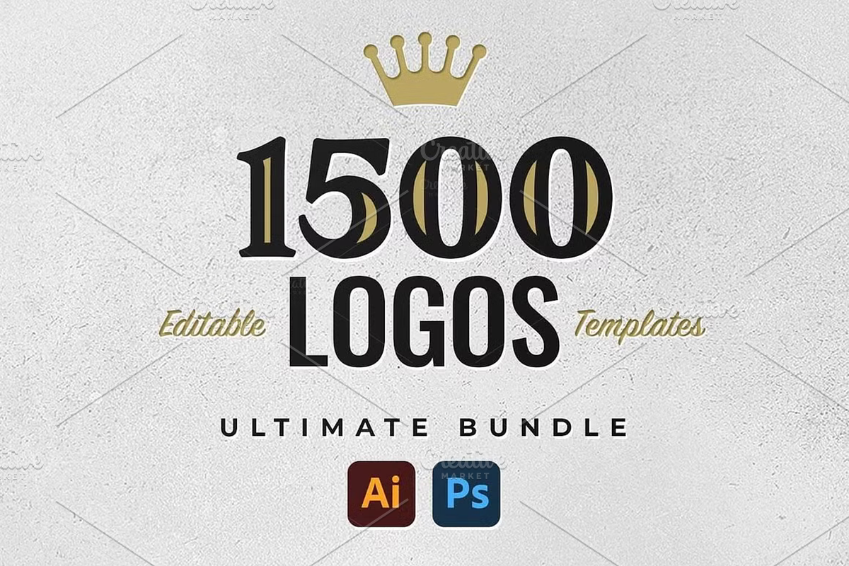 1500+ Logo Templates Bundle, a Branding & Logo Template by ThePhoton (Photo 1 of 7)