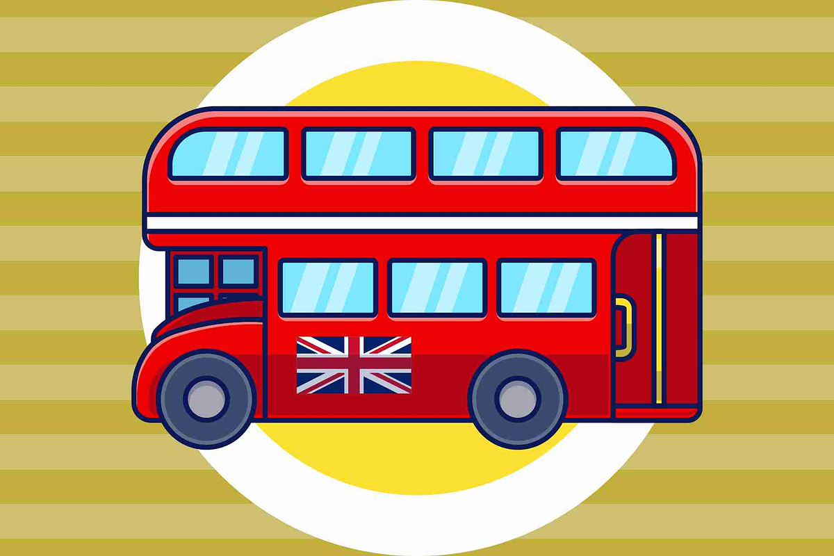 Classic Double Decker Bus Cartoon, a Transportation Illustration by Artstorystudio (Photo 3 of 3)