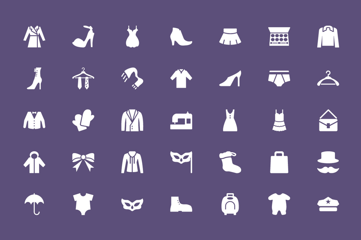 125+ Fashion Vector Icons preview 3