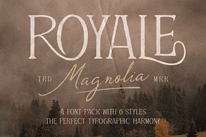 Royale Magnolia Romantic Vintage Duo, a Script Font by Tyasify