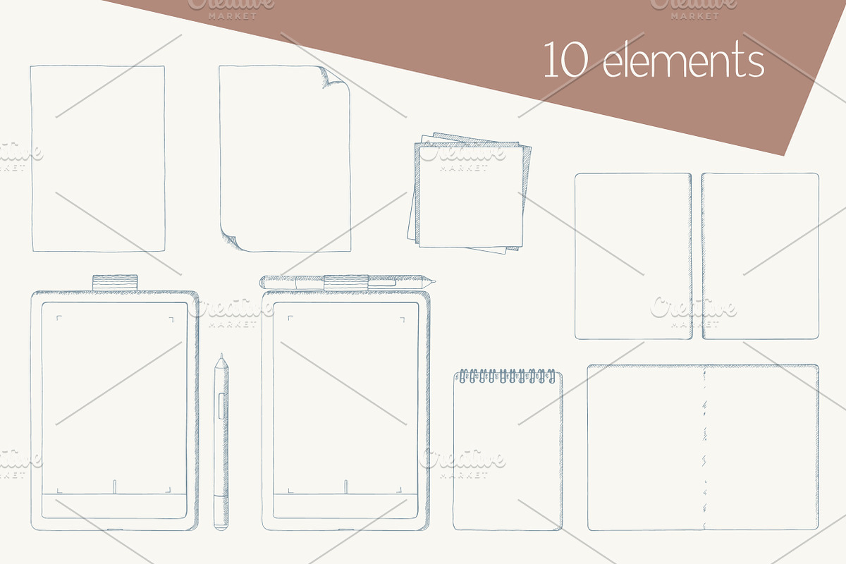 Hand sketched stationery collection., a Decorative Illustration by Milla Mi (Photo 3 of 3)