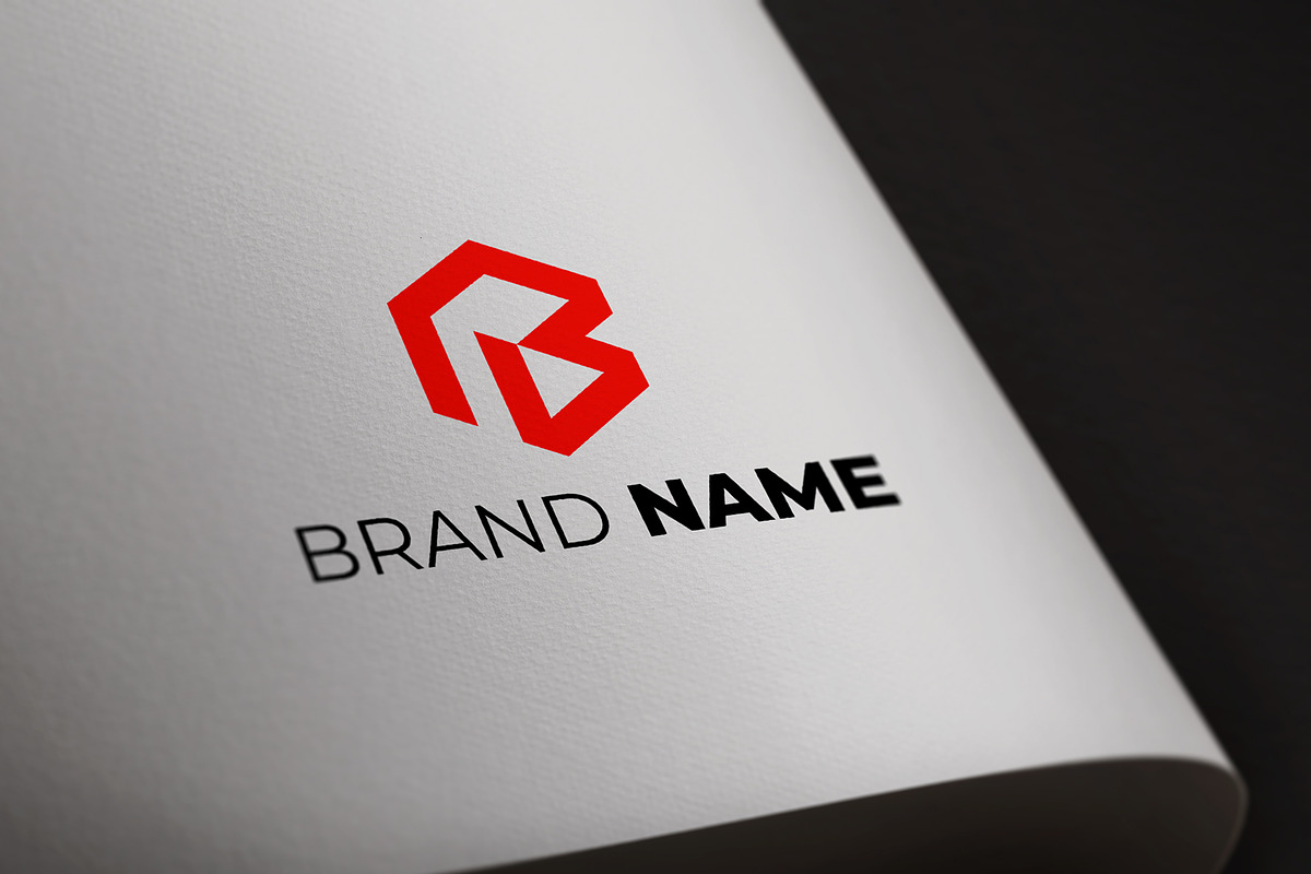 Modern Red Geometric B Letter Logo, a Branding & Logo Template by HueNestify (Photo 2 of 3)