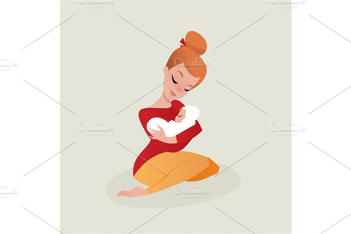 mother and baby, a Food Illustration by vectorprro
