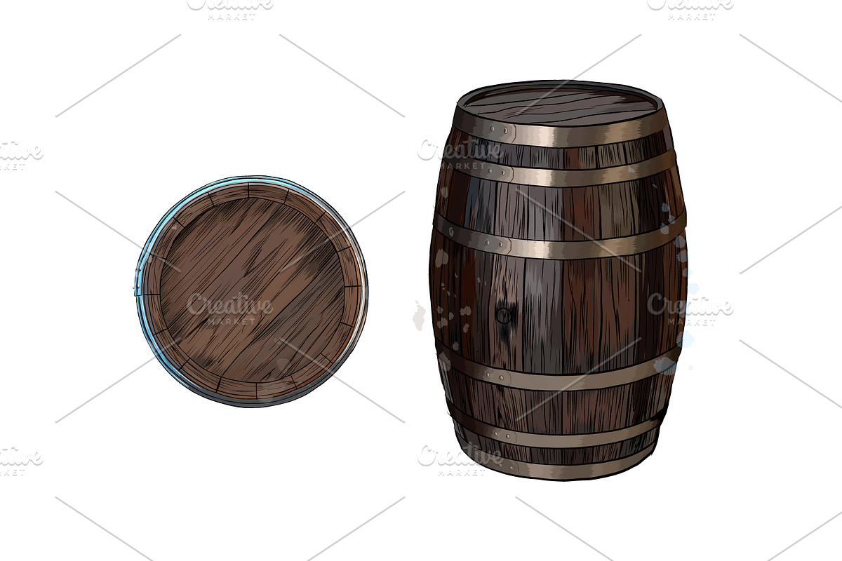 Wooden barrel for wine, an Object Illustration by 3D Tai (Photo 1 of 3)