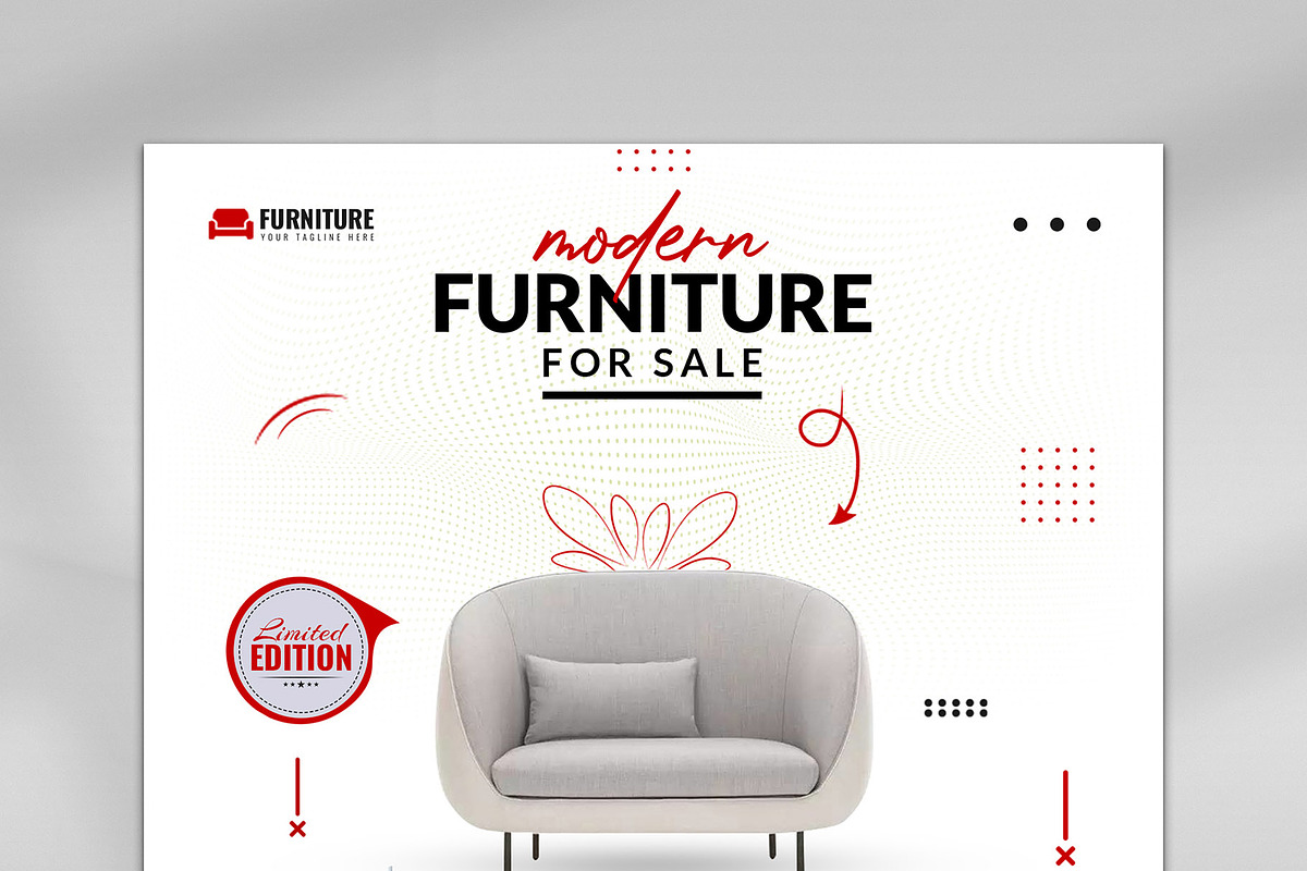 Furniture Social Media Banner Design, a Marketing Template by Photoshop Action (Photo 14 of 26)