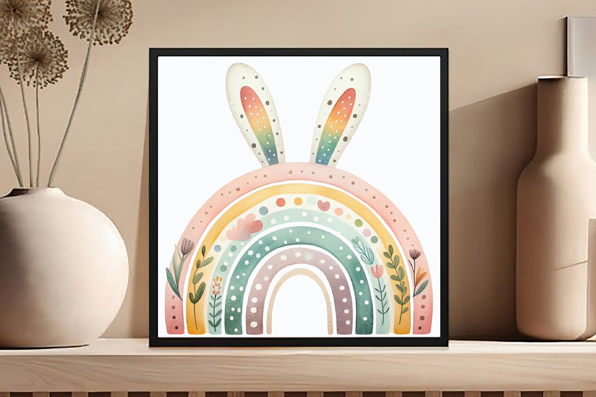 Watercolor Boho Rainbow PNG, an Illustration by DreamCafeArt (Photo 3 of 7)