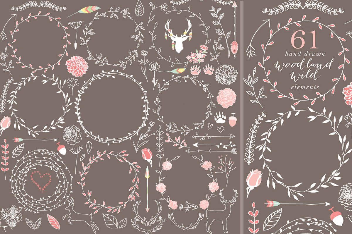 Wreath clip art floral clipart, an Illustration by WinchesterLambourne