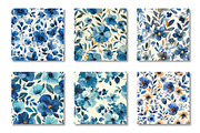 Blue Floral Spring Pattern, a Pattern Graphic by Canvas Craft (Thumbnail 2 of 6)