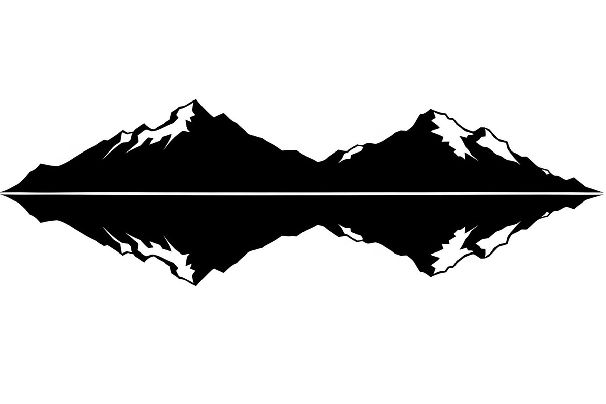 Mountain Reflection SVG Bundle, a Graphic by hafijul (Photo 5 of 10)