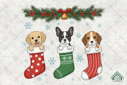 Christmas Dogs PNG, an Illustration by Craft Nest (Thumbnail 1 of 6)
