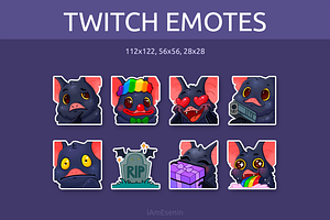 Twitch Emotes // Bat2 // Emotes Pack