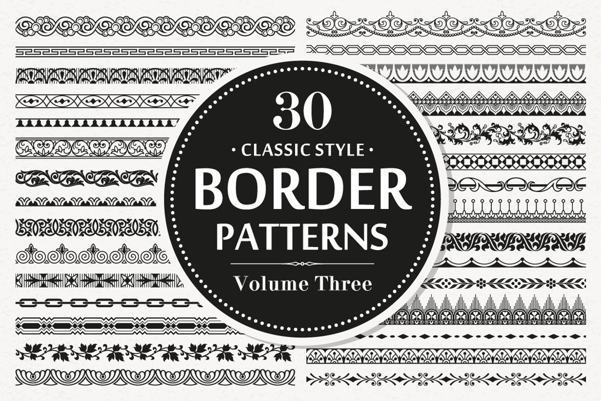 30 Vector Border Seamless Patterns, a Pattern Graphic by Digiselector Design Goods (Photo 1 of 2)