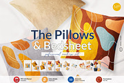 Pillows & Bedsheet Mock-ups, a Print Template by Mocca Mockups Store (Thumbnail 1 of 5)