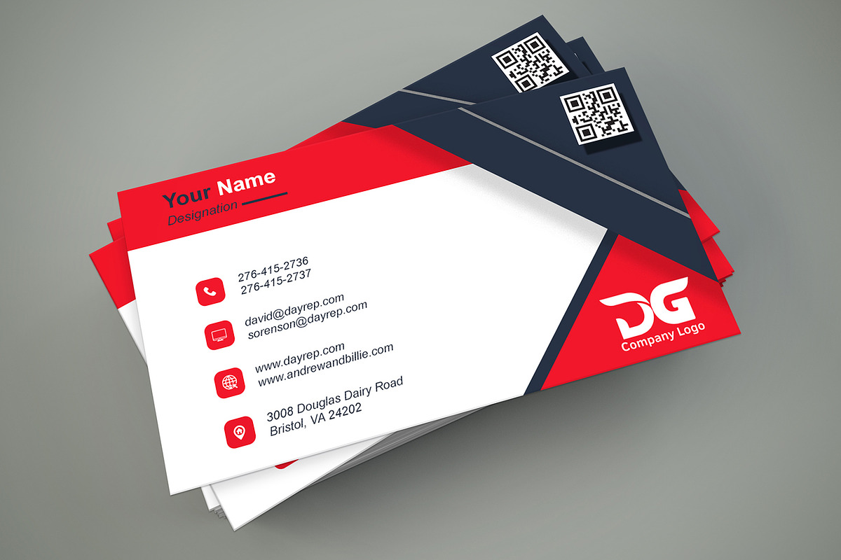 Corporate Identity Card Template PSD preview 5