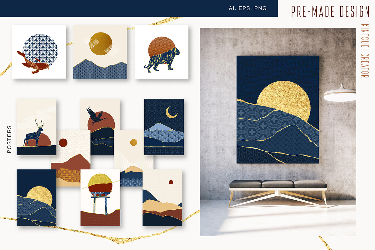 Japanese Kintsugi Landscape Creator, an Object Graphic by Polli Deeva (Photo 9 of 15)
