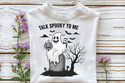 Halloween Ghost Talk Spooky to Me, an Illustration by CraftArtStudio (Thumbnail 3 of 4)