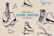 Hand drawn Figure Skating clipart, a Sport Illustration by Wild Muse (Thumbnail 1 of 6)