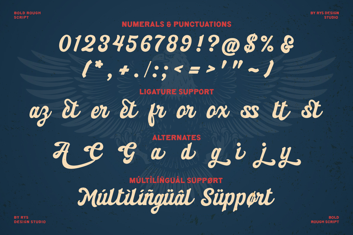 American Houpmer – Bold Rough Script, a Script Font by RYS Design Studio (Photo 4 of 10)