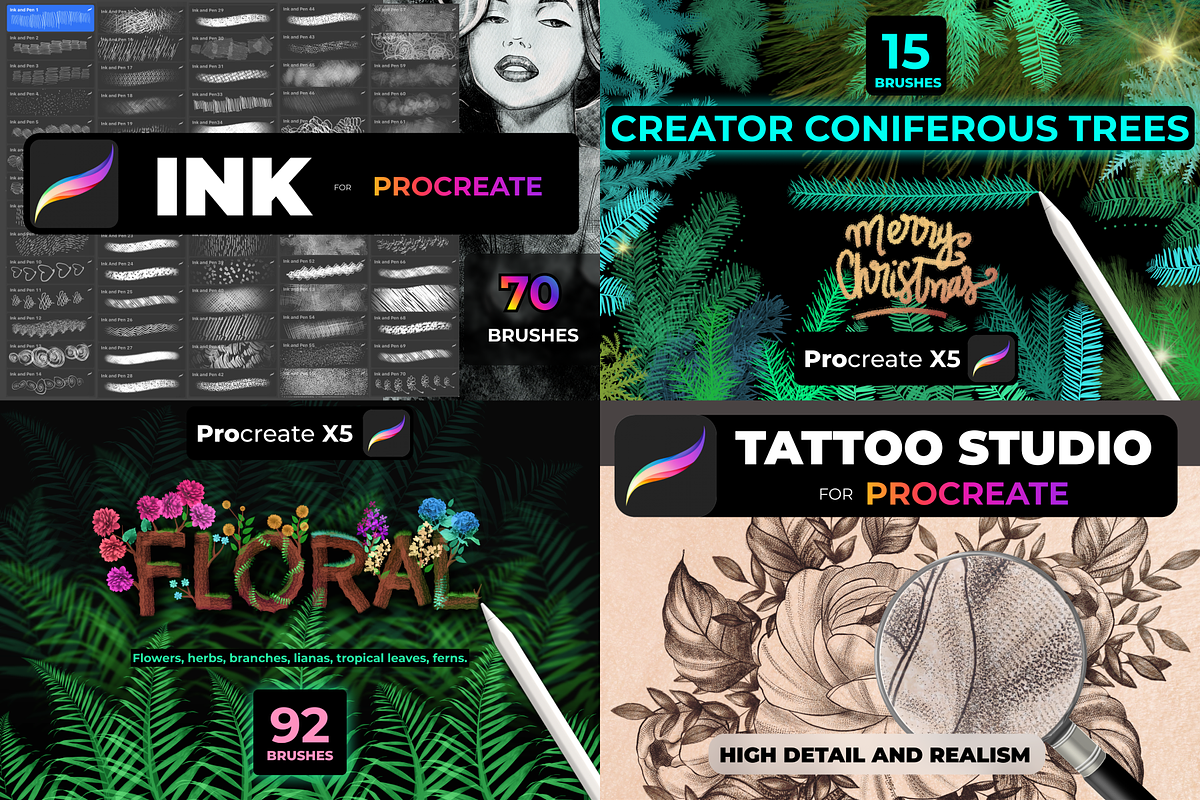 1460 brushes  BUNDLE, a Brush Add-On by Graphics Resources (Photo 10 of 29)