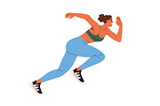 Sporty people running, jogging set, a Sport Illustration by Good Studio (Thumbnail 8 of 9)
