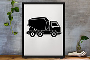 Cement Truck Silhouette SVG, a Transportation Illustration by newminddesign (Thumbnail 4 of 5)