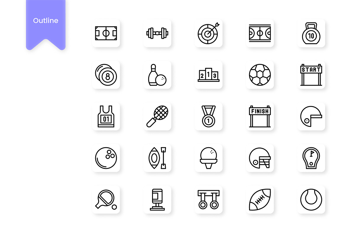 Sports Icons, a Duotone Icon by HacaStudio (Photo 2 of 3)