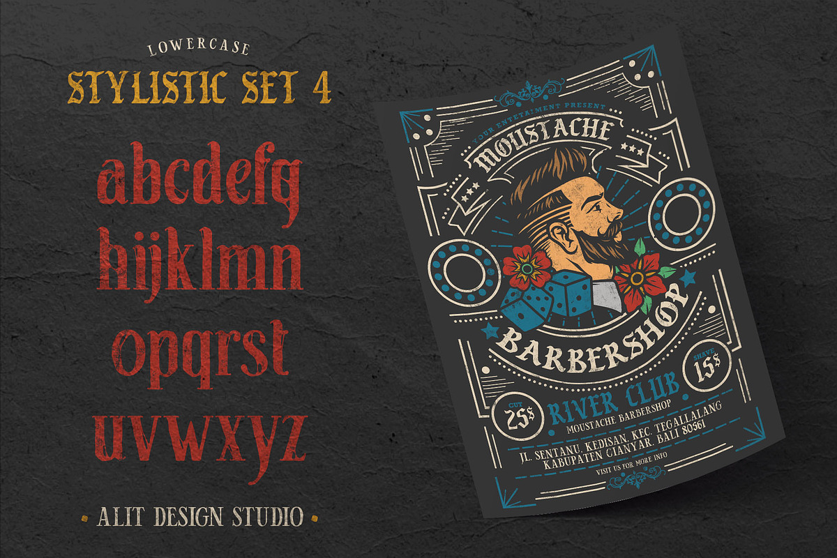 Black Poser Blackletter Typeface, a Blackletter Font by alit design (Photo 13 of 17)