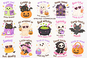 Halloween Kawaii Clipart Pumpkin PNG, a Seasonal Illustration by SugarCloudStudioArt (Thumbnail 1 of 5)