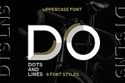 Dots Lines. Display font, 8 styles., a Font by lisa_kalev (Thumbnail 1 of 11)