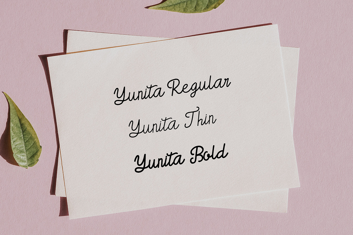 Yunita a Handwritten Script Font, a Script Font by Dawnside Graphic (Photo 9 of 11)