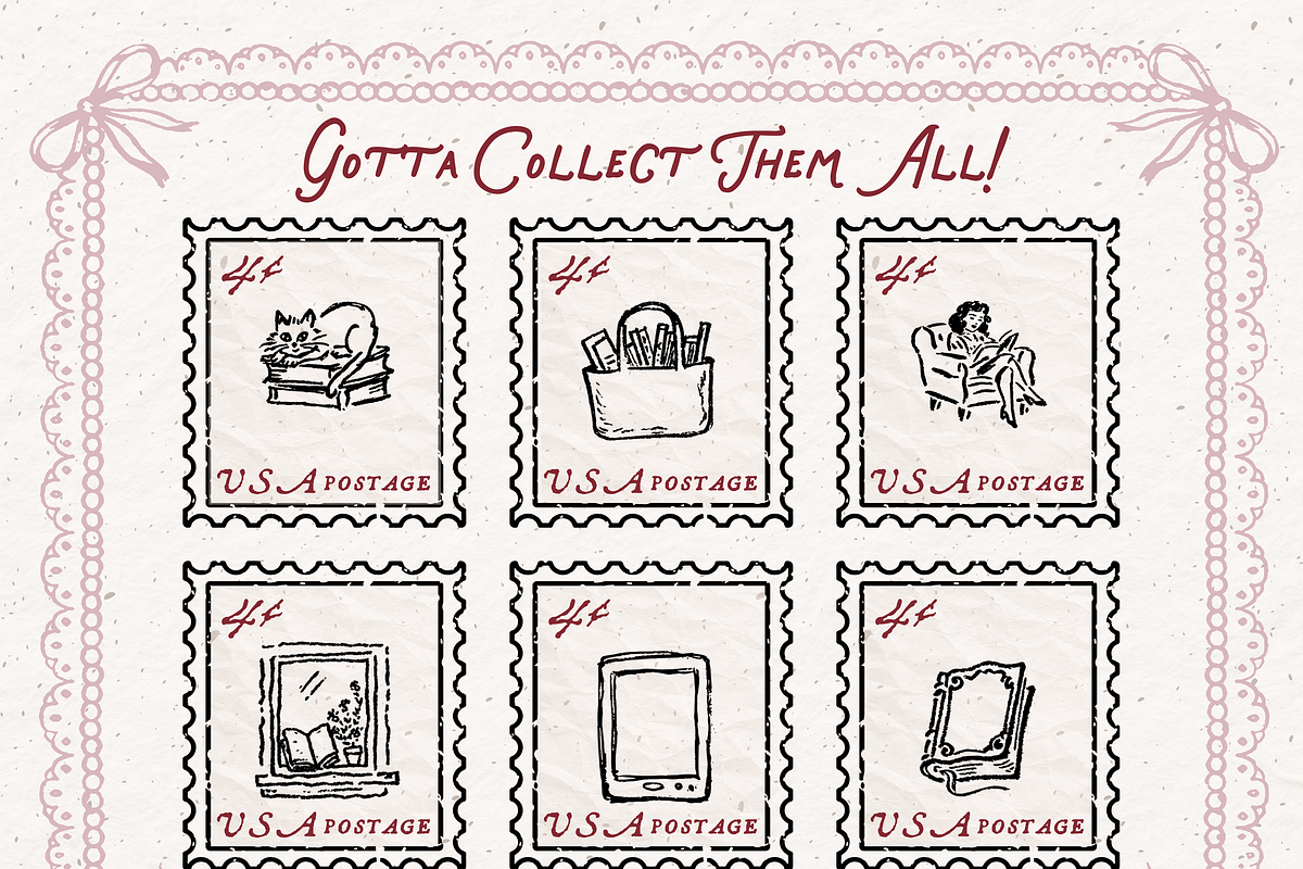 Library Doodle Clipart, Reading, an Object Illustration by The October Creative (Photo 6 of 6)
