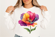 Whimsical Tulip Flower Clipart, an Illustration by Craft Nest (Thumbnail 7 of 11)