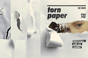Torn Paper Bundle 85 PNG, PSD, an Object Graphic by Marie T