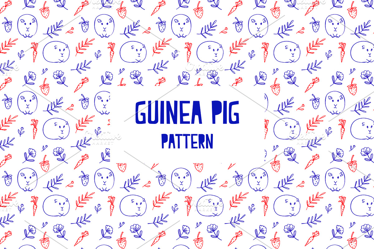 Guinea pig pattern, a Pattern Graphic by Lyolya Profitrolya (Photo 1 of 3)