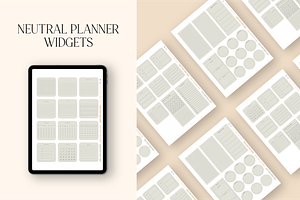 Neutral Planner Widgets Stickers