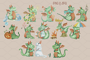 Seasonal Watercolor Dragon Clipart, an Illustration by Amarawolf's Art (Thumbnail 14 of 19)